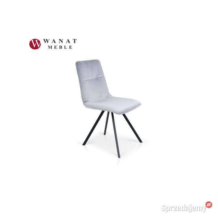 Krzesło Metalowe Nogi Welur Polski Producent Wanat