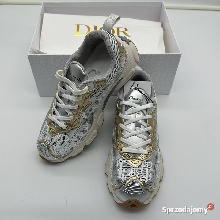 Buty sneakersy Dior Chrome srebrne złote białe Zabrze