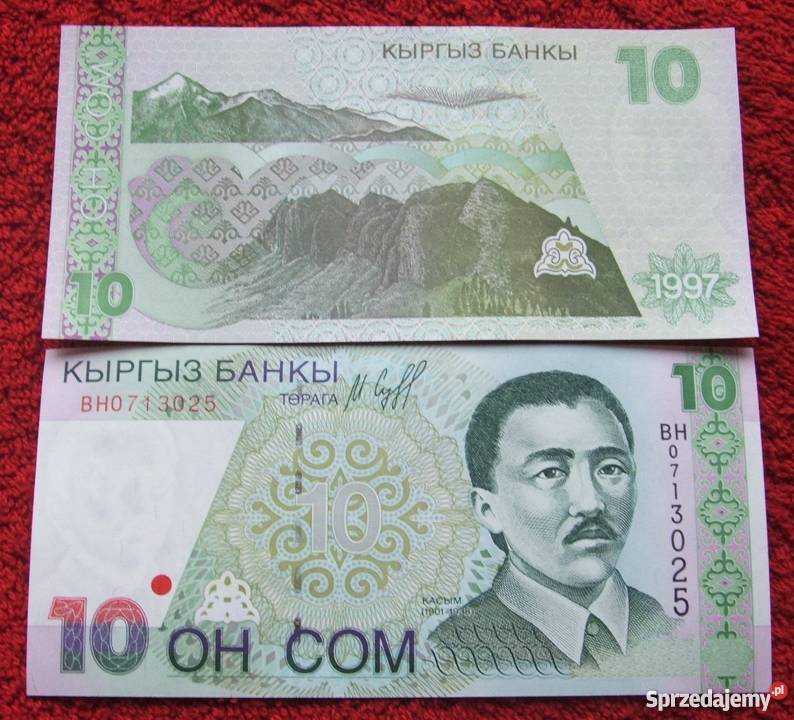 KIRGISTAN 10 SOM Kolekcjonerski Banknot 1 sztuka