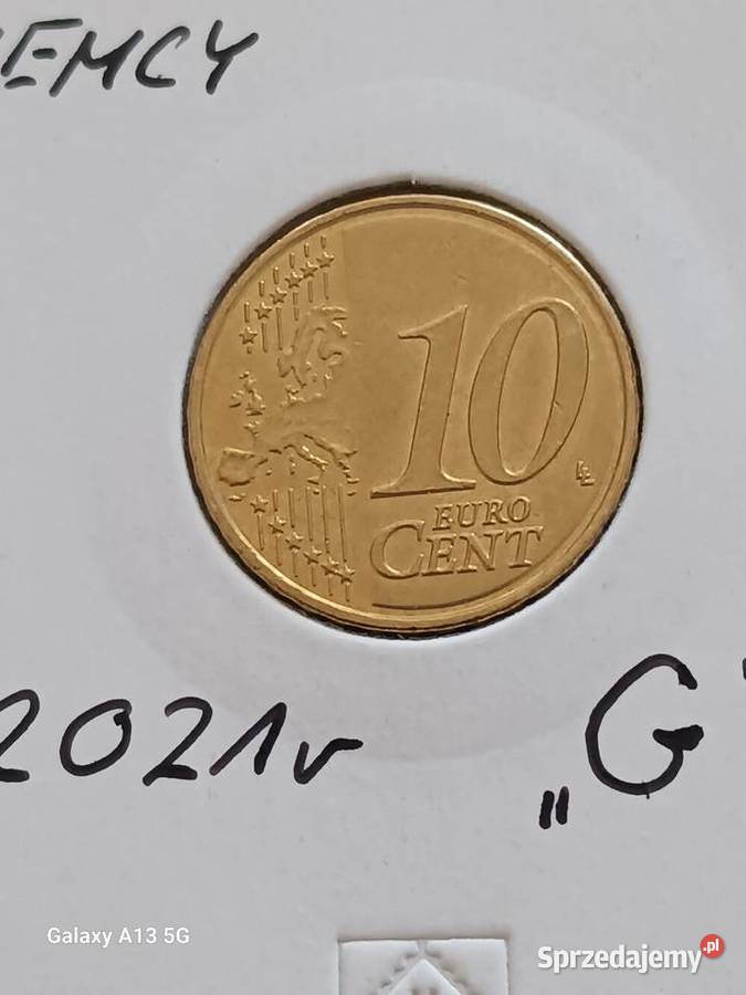 10 Eurocentów Niemcy 2021 r men G wielkopolskie Konin