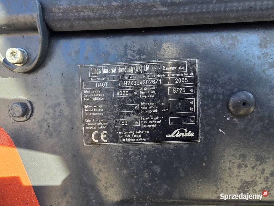 LINDE H40T import Niemcy salon Linde Magazynowanie wielkopolskie Godziesze Małe
