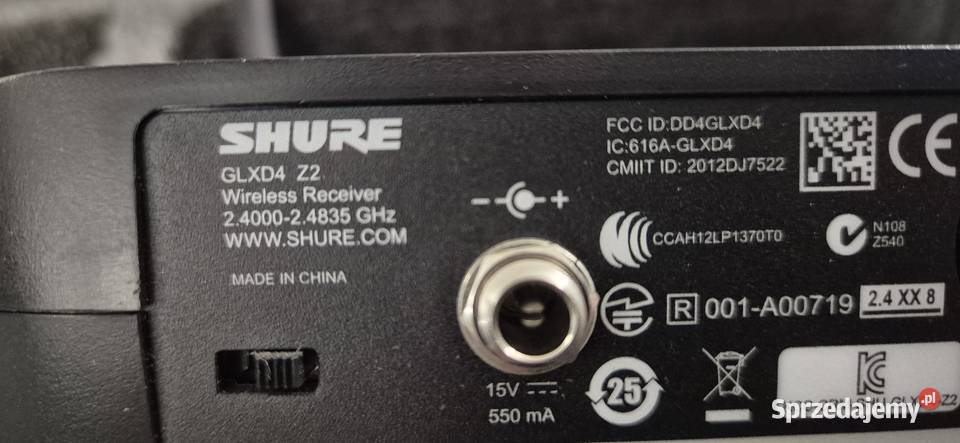 Shure GLXD24ESM58 Oryginalny zestaw sprzedam