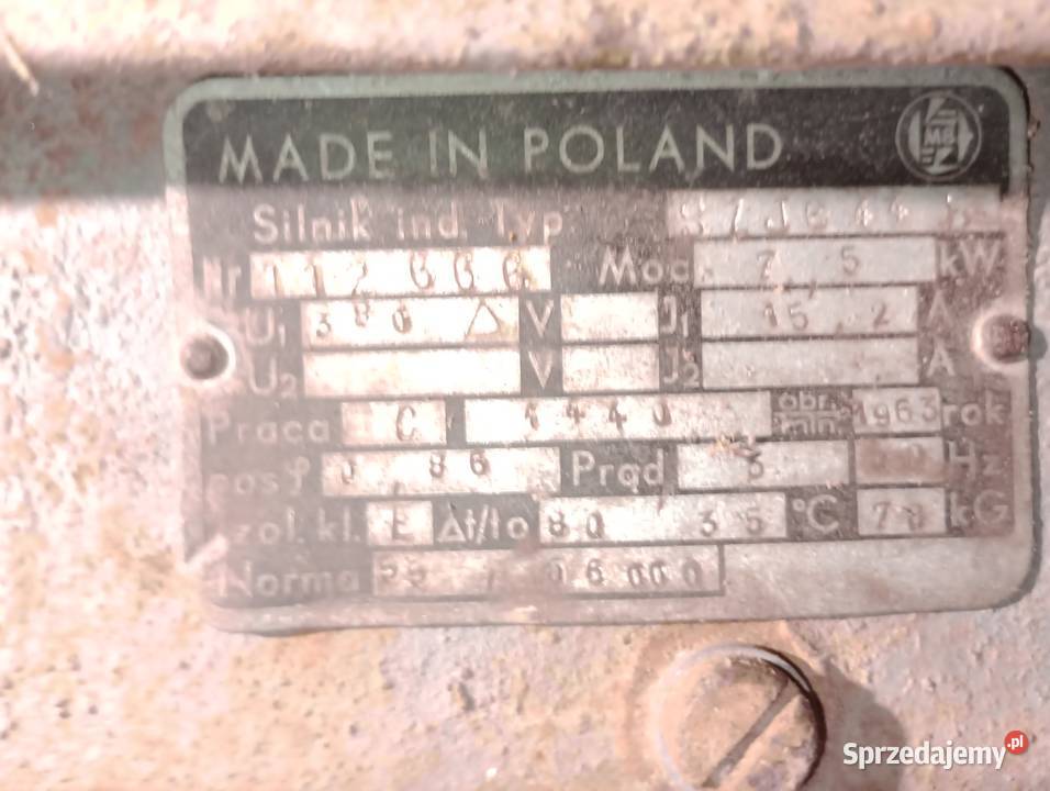 Sprzedam silnik elektryczny 3 fazowy Pozostałe Lublin