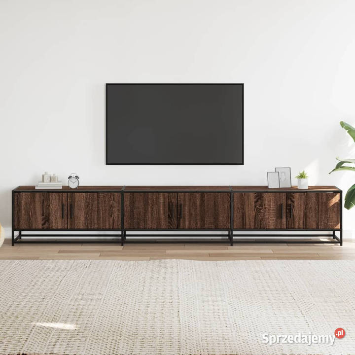 Szafka pod telewizor brązowy dąb 240x35x41 mazowieckie Warszawa