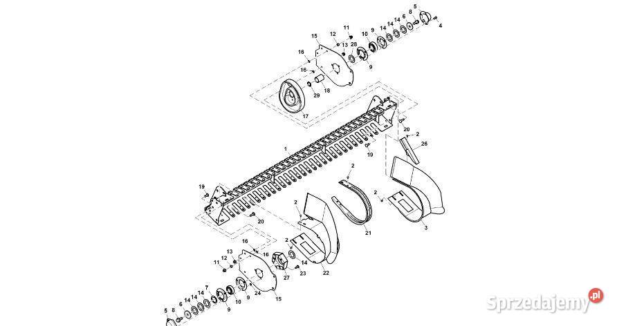 John Deere 960 Część źniwna DC221377 Podbieracz Jastrzębniki sprzedam