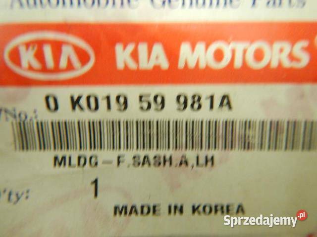 LISTWA RAMKA DRZWI LEWY PRZÓD KIA SPORTAGE 9502 osobowe lubelskie