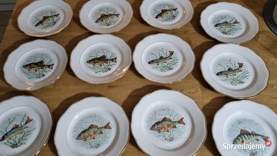 Serwis Rybny Porcelana Francuska Wola Podłężna