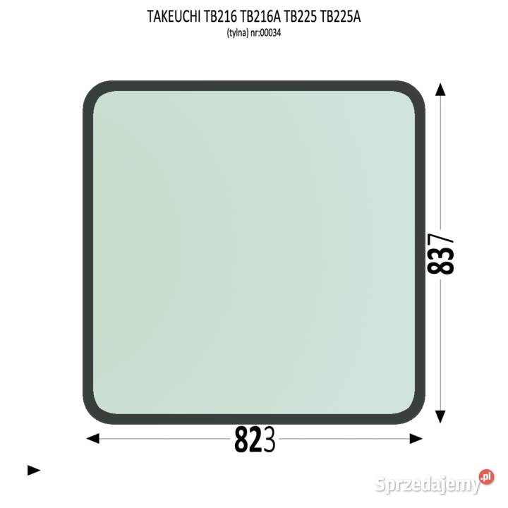 Szyba tylna TAKEUCHI TB216 TB216A TB225 TB225A Kielce sprzedam