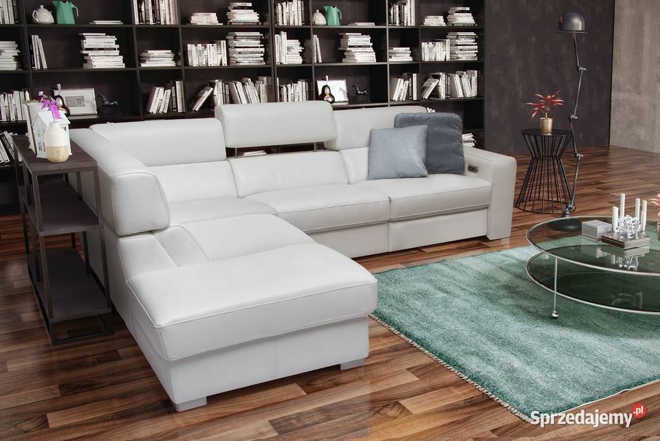 Nowoczesny Narożnik Skóra System Relax Meble 280cm