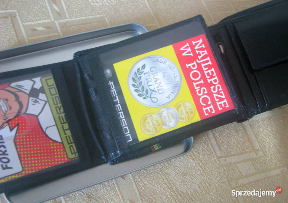 Portfel męski PETERSON skórzany poziomy Łapy