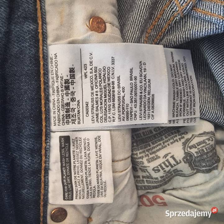 Jeansy damskie Levis 501 skin by 2430 Kraków