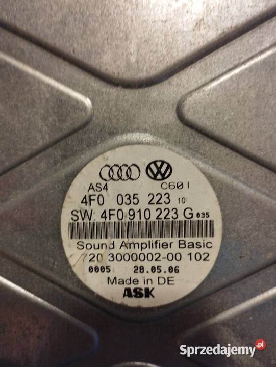 Audi A6 C6 wzmacniacz odtwarzacz kable Września sprzedam