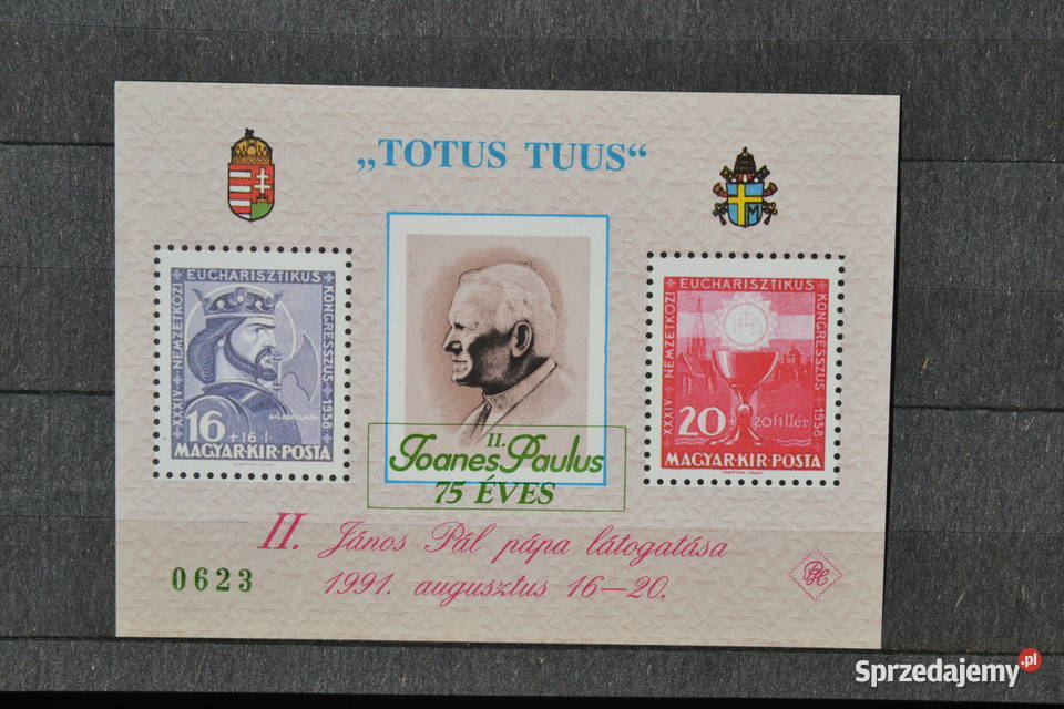 Znaczki Papież Jan Paweł II Węgry Blok sprzedam