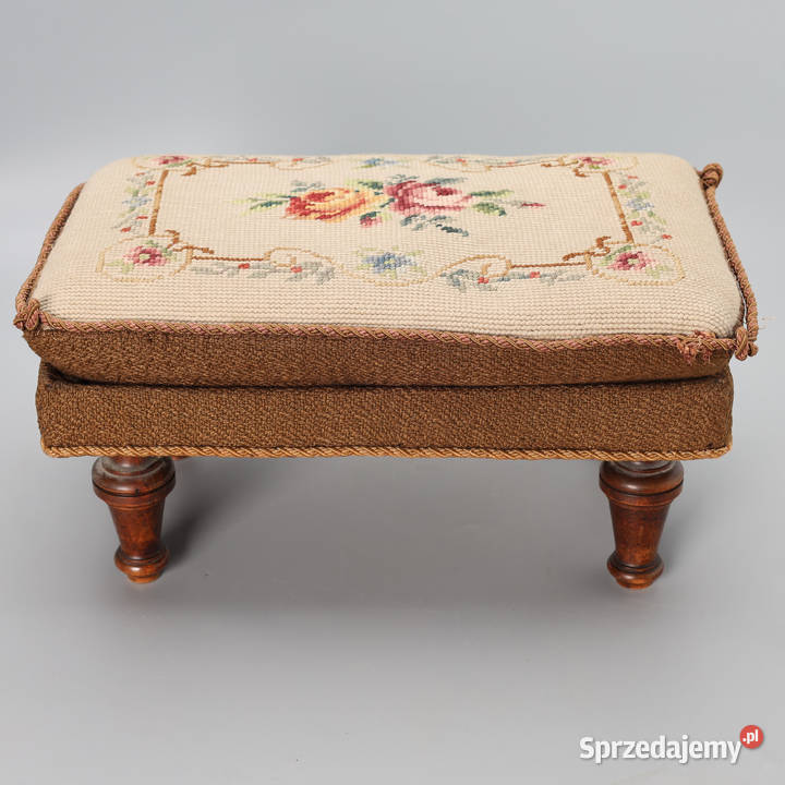 ARTexpert Podnóżek Ludwik Gobelin motyw kwiatowt zachodniopomorskie Dobrzany