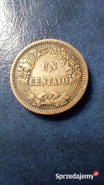 Stare monety 1 centavos 1863 Peru Lesko