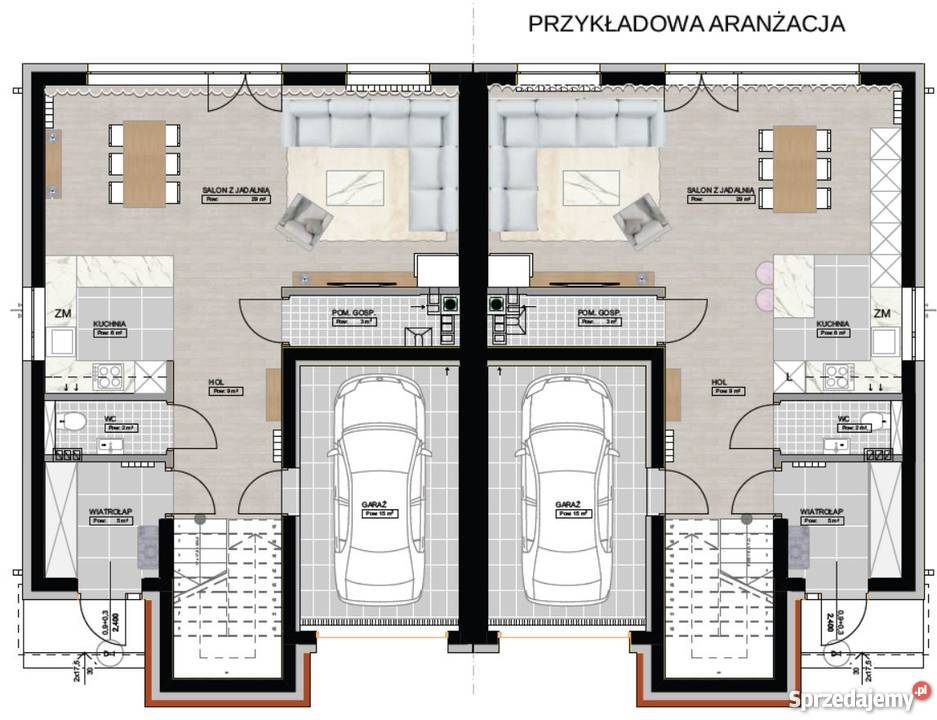 Bliźniak stan deweloperski bezpośrednio 5964zł/m2 Warszawa