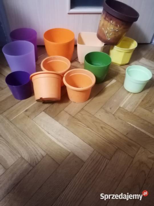 Doniczki kolorowe różne Gdańsk