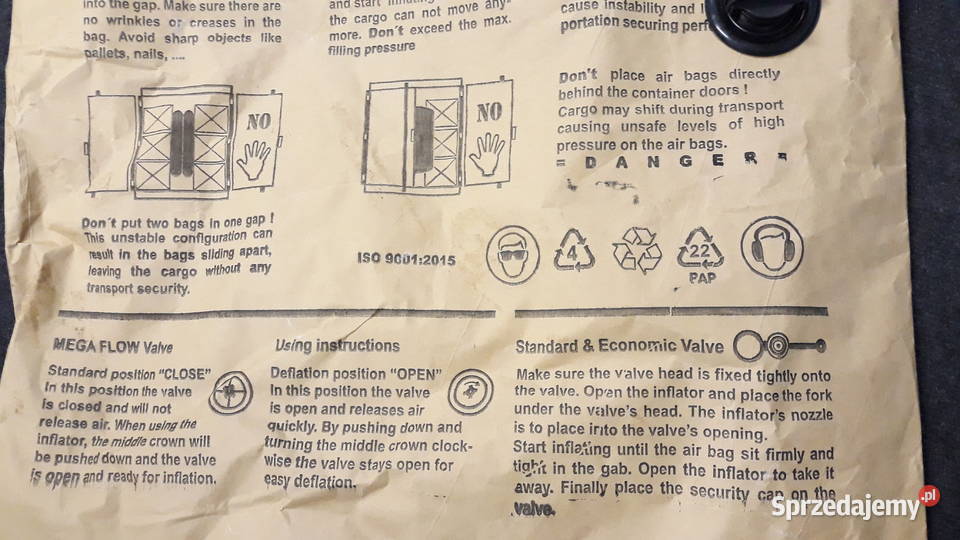 Worki sztauerskie izolacja do transportu 9060 Izabelin B