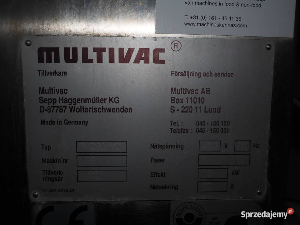 Multivac R 230 MC Termoformierka
