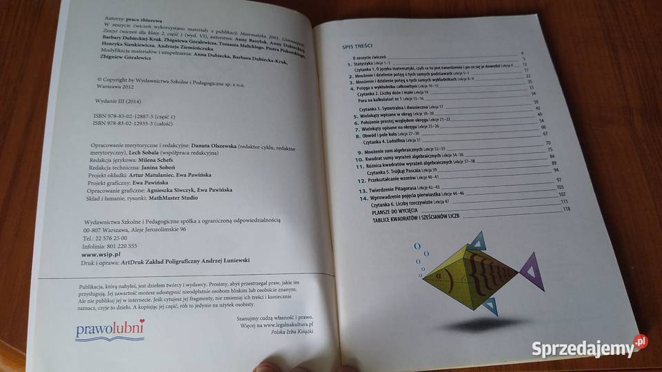 Matematyka 2001 2 Zeszyt ćwiczeń gimnazjum cz 1 Gdańsk