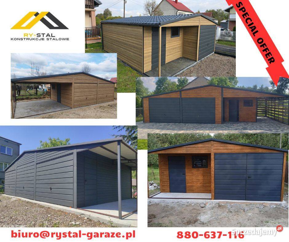 Garaż Blaszany Drewnopodobny 3x5 4x5 4x6 6x6 Nieruchomości Gdańsk