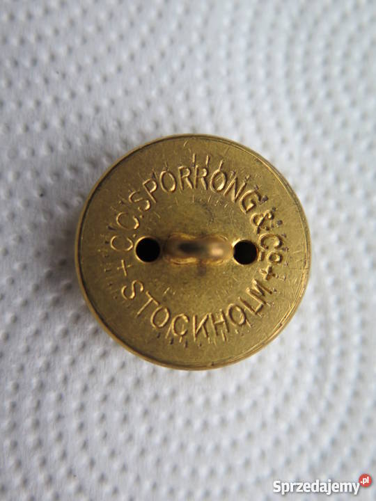 Guzik Szwedzki sygnowany Warszawa