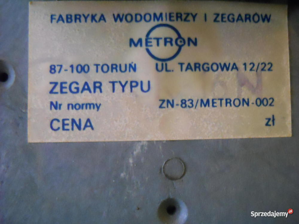 Zegar Kwarc METRON Modliborzyce sprzedam