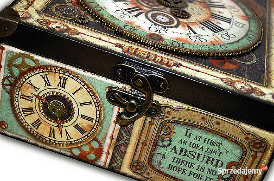 SZKATUŁKA pudełko steampunk TIME MACHINE 20x20 Bydgoszcz