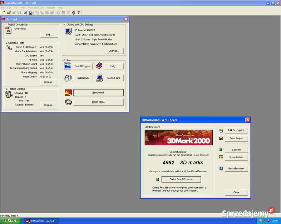 HERCULES 3D Prophet 4000XT Kyro STG4000X 32MB Karty graficzne Cielądz