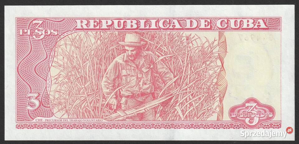 KUBA 3 PESOS 2006 CHE GUEVARA STAN BANKOWY UNC Łódź