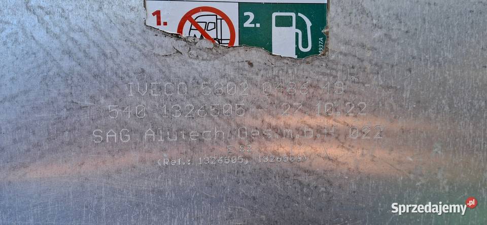 IVECO STRALIS TRAKKER ZBIORNIK PALIWA 600L Układ paliwowy lubuskie Bieleń sprzedam