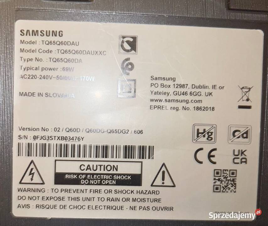 Samsung 65 4K QLED SmartTV DVI Kraków