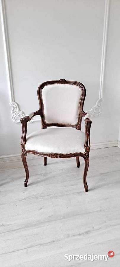 Stylowy fotel krzesło Ludwik Ludwikowski 91cm