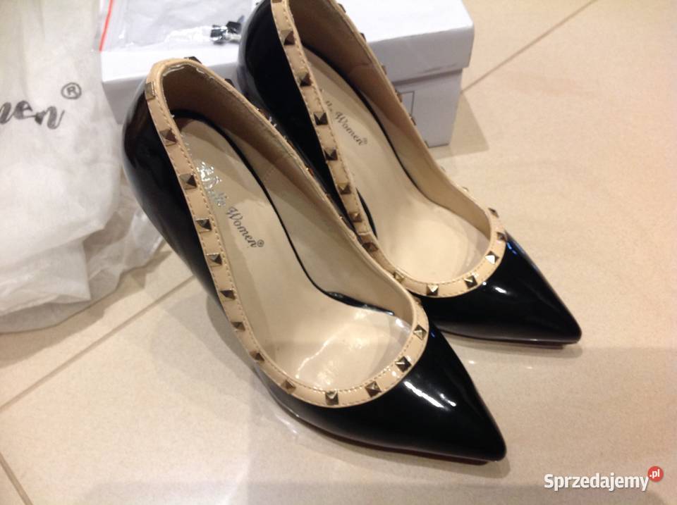 Buty Szpilki z Ćwiekami Damskie ala Chanel 36 j Nowa Sól sprzedam