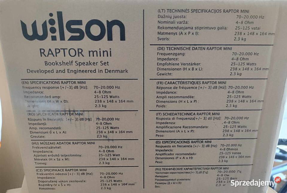 Kolumny podstawkowe Wilson Raptor Mini gwarancja Zielona Góra