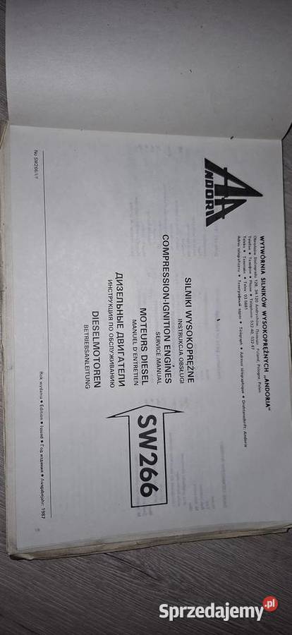 Instrukcja obsługi silników wysokoprężnych