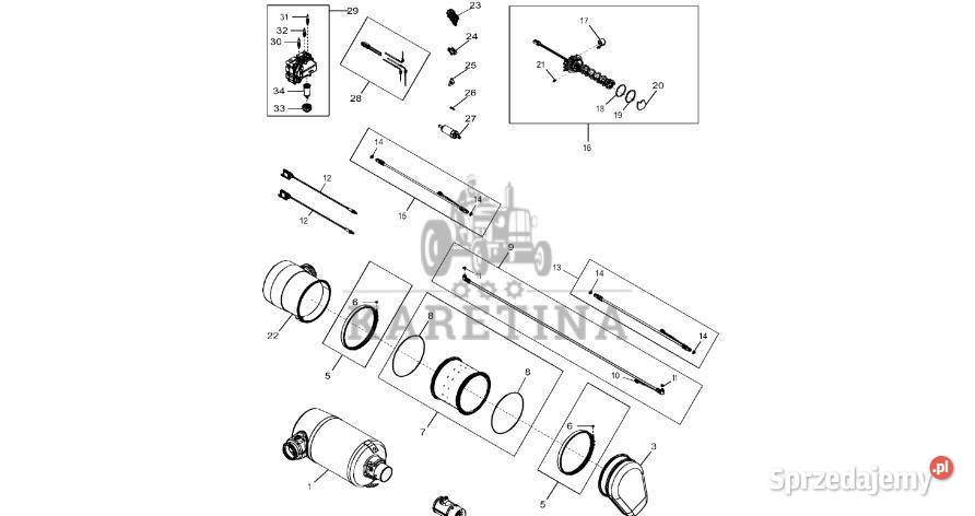 John Deere 9470RX Rura wydechowa DZ101400 Silnik Jastrzębniki