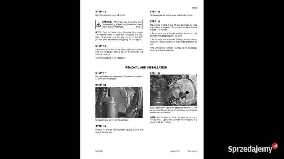Instrukcja napraw ciągnik Case MX 100 MX 110 MX Gdańsk sprzedam
