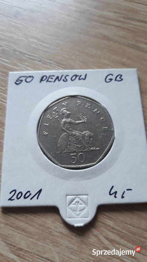50 Pensów W Brytania 2001 r i 2003 r Konin