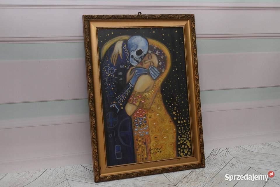 Gustav Klimt Pocałunek Ze Śmiercią Obraz Olejny małopolskie Kraków
