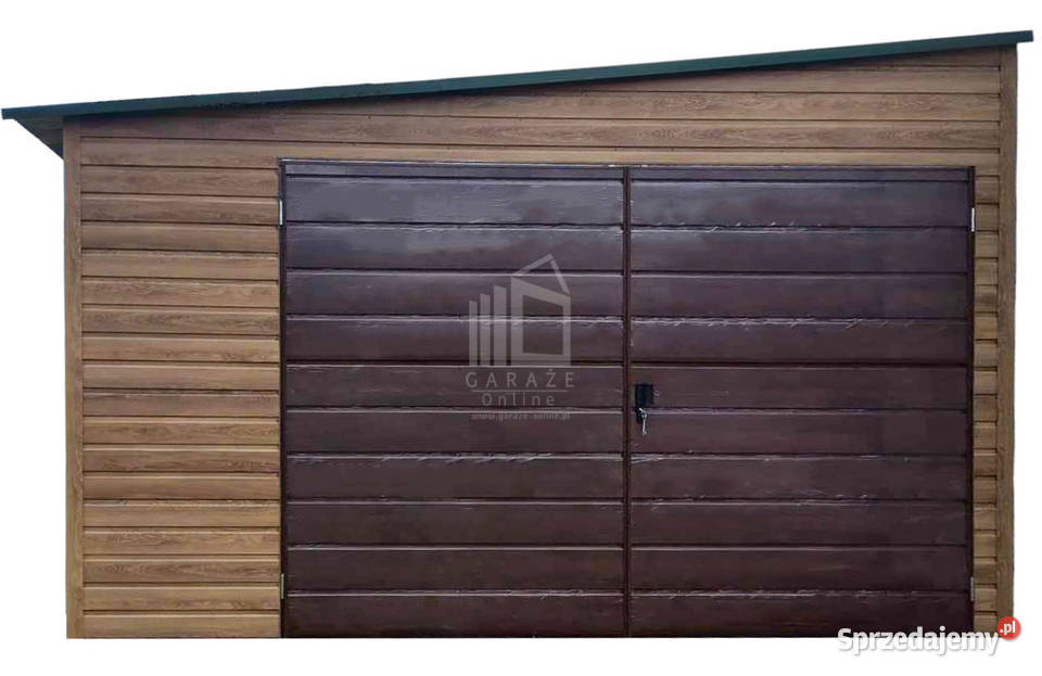 Garaż blaszany 4x7m Brama dwuskrzydłowa okno Lubin