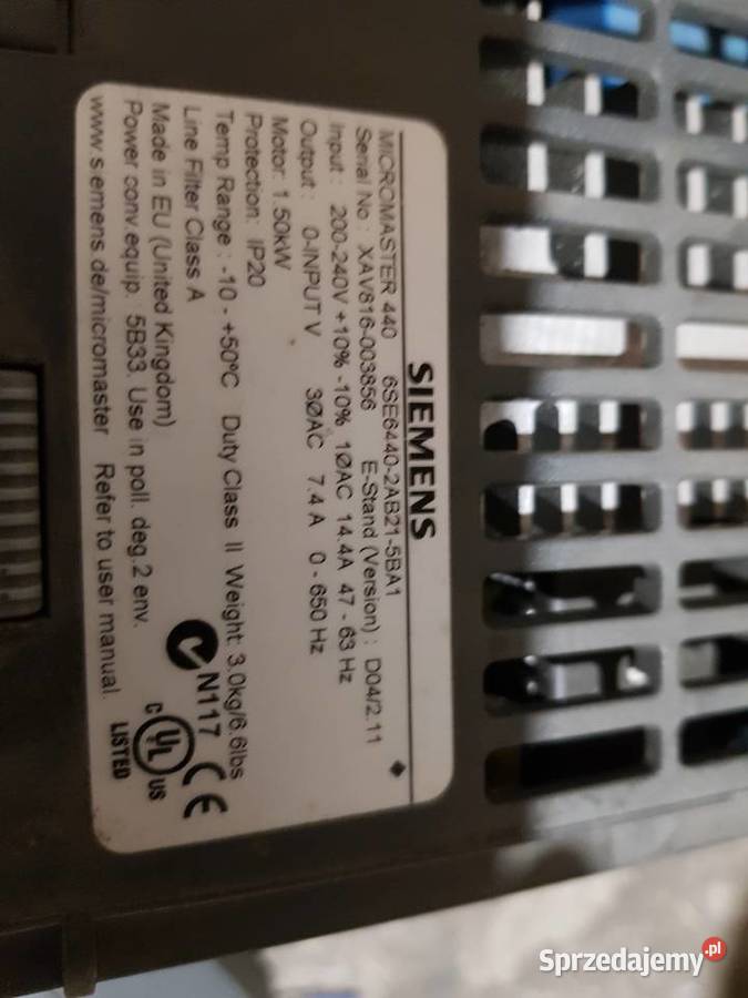 Falownik siemens micromaster 440 15kW sprzedam
