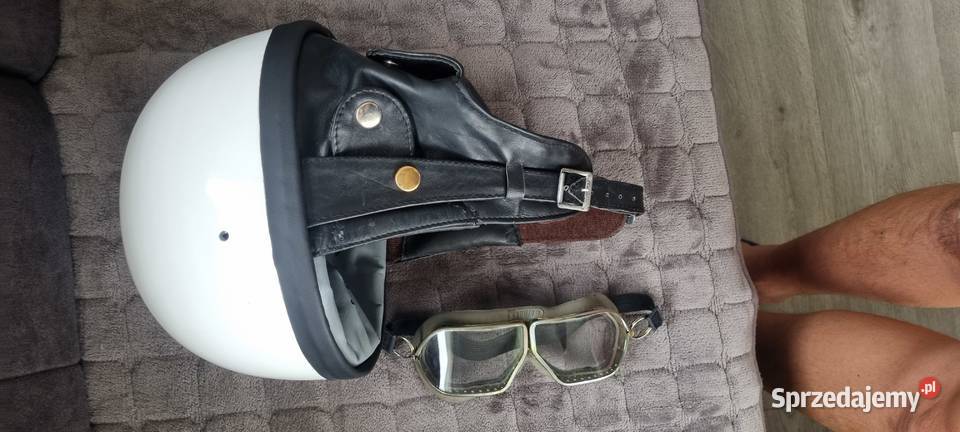 Kask nitron okulary gogle Motoryzacja