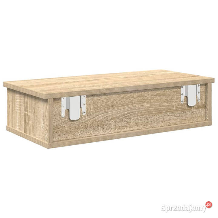 Półka ścienna z szufladami dąb sonoma 60x25x15