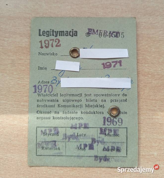 Legitymacja Miejskie Przedsiębiorstwo Nakło nad Notecią