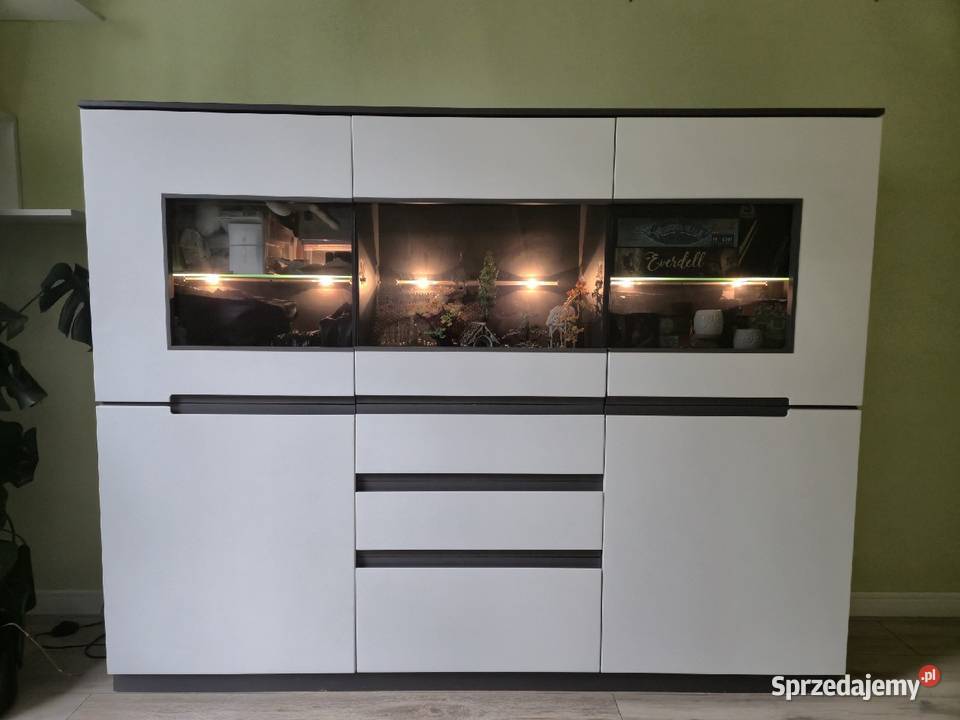 Komoda Klose 181 dąb kamienny biel LED kredens Komody Gdańsk