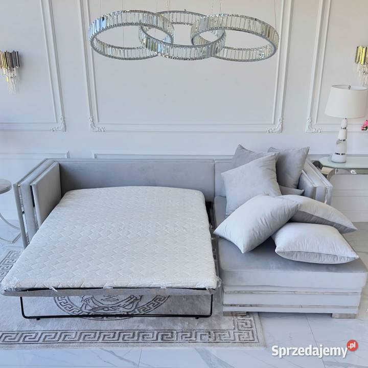 Narożnik MONACO Glamour Srebrne Nogi Rozkładany mazowieckie Warszawa