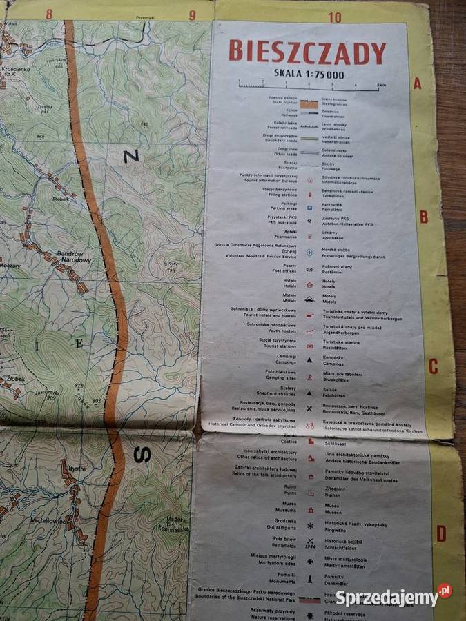 Bieszczady mapa turystyczna miękka Kultura i Rozrywka małopolskie Kraków