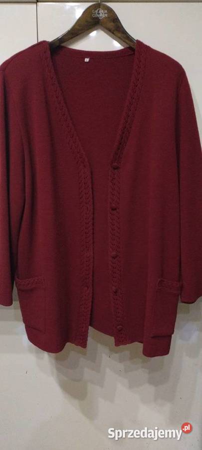 Kardigan damski w kolorze bordowym Lublin