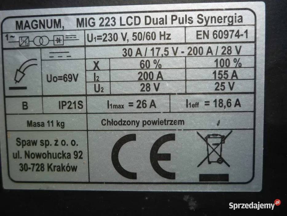 MigomatSpawarka Magnum MIG 223 LCD Dual Puls Świecie